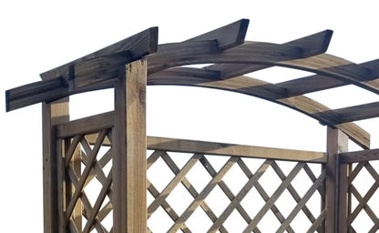 Havepergola med Bænk 160x70x190 cm Trykimprægneret Fyrretræ