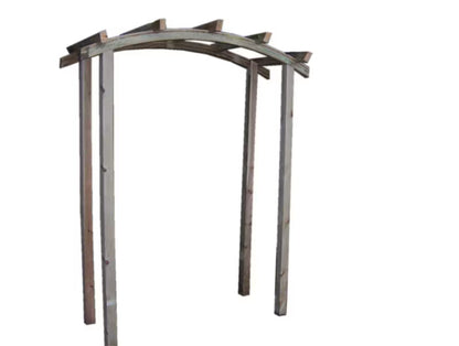 Havepergola med Bue 180x45x220 cm Fyrretræ Natur