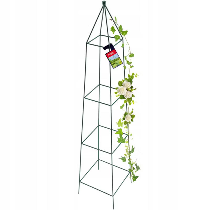 Havepergola Pyramide 32x150 cm Mørkegrøn Stål