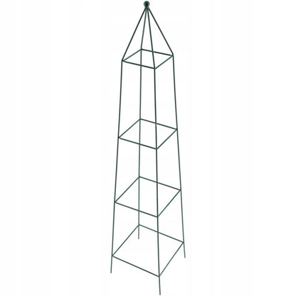 Havepergola Pyramide 32x150 cm Mørkegrøn Stål