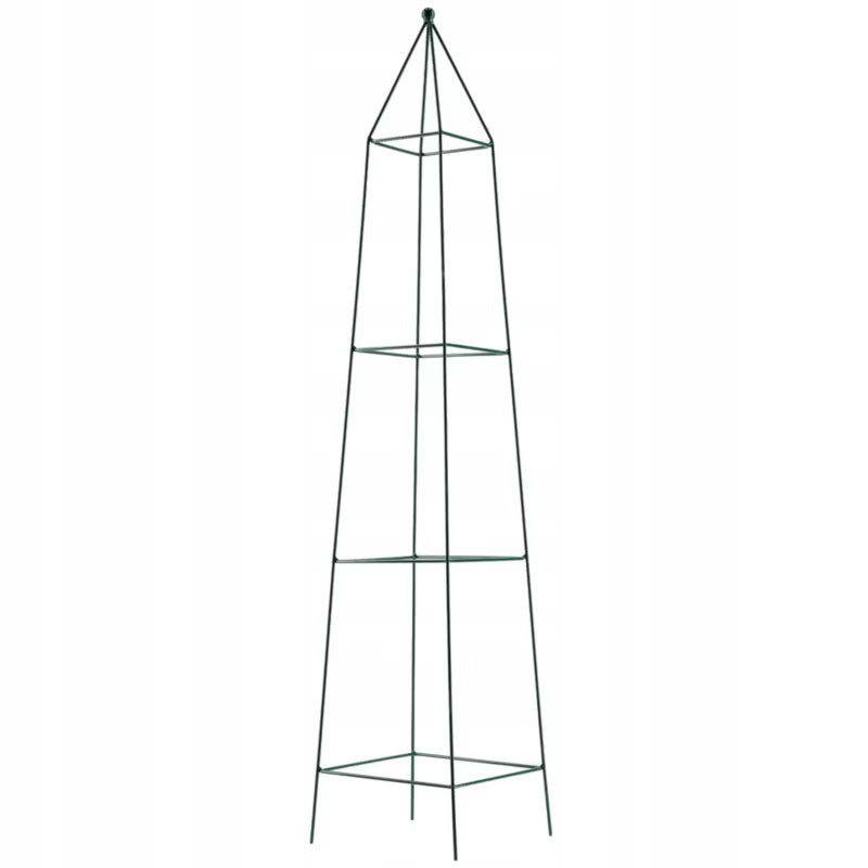 Havepergola Pyramide 32x150 cm Mørkegrøn Stål