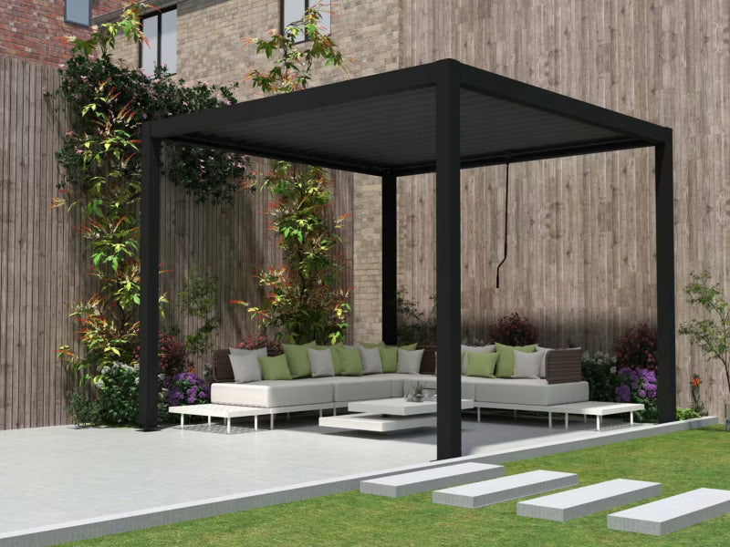 Pergola PRIMARY 3x3 m Antracit Stål