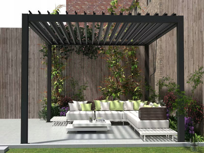 Pergola PRIMARY 3x3 m Antracit Stål