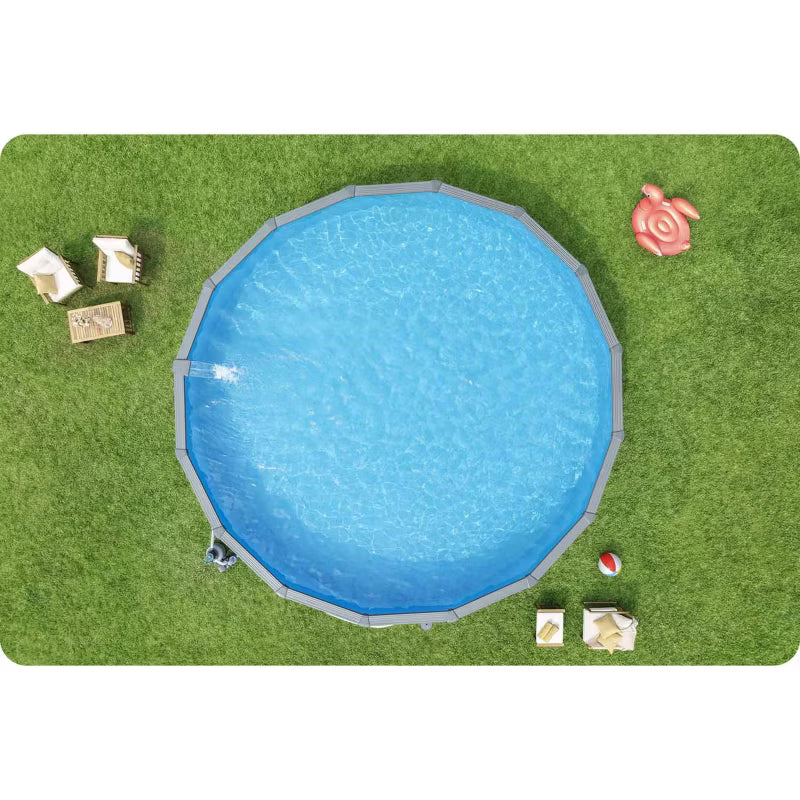 Havepool Stålpanel 732x132 cm Helårs Grå