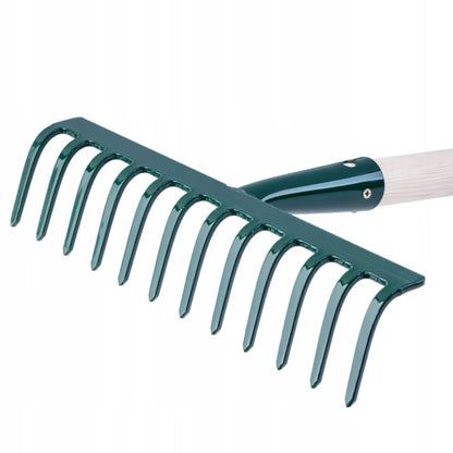 Haverive 12 Tænder 128 cm Grøn Træskaft