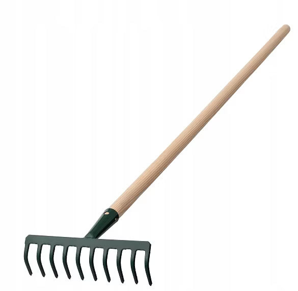 Haverive 126 cm Metal 10 Tænder Træskaft
