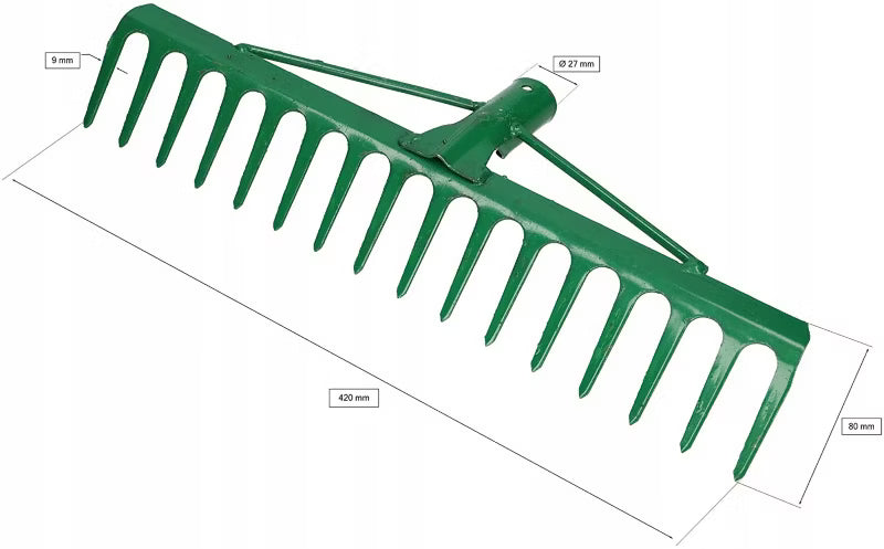 Haverive 16 Tænder 42 cm Grøn