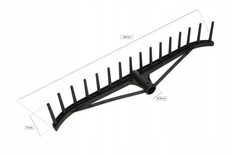 Haverive 16 Tænder 55 cm Sort