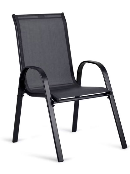 Havesæde 53x73x93,5 cm Sort Stål 2 Stk.