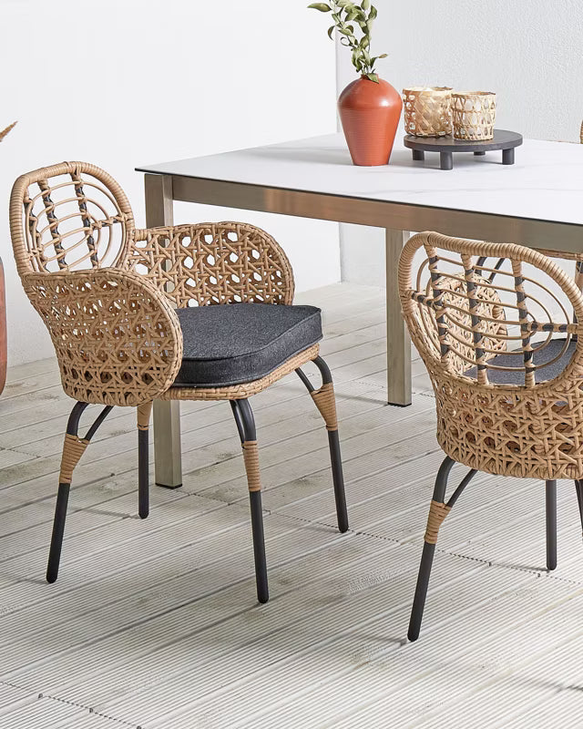 Havesæde Pratello 2 Stk. Poly疏rattan med Hynder