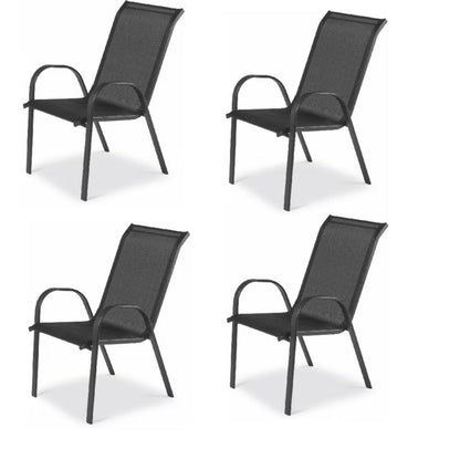 Havesæt 4 Stk FDZN 5010 55x73x91 cm Sort Metal