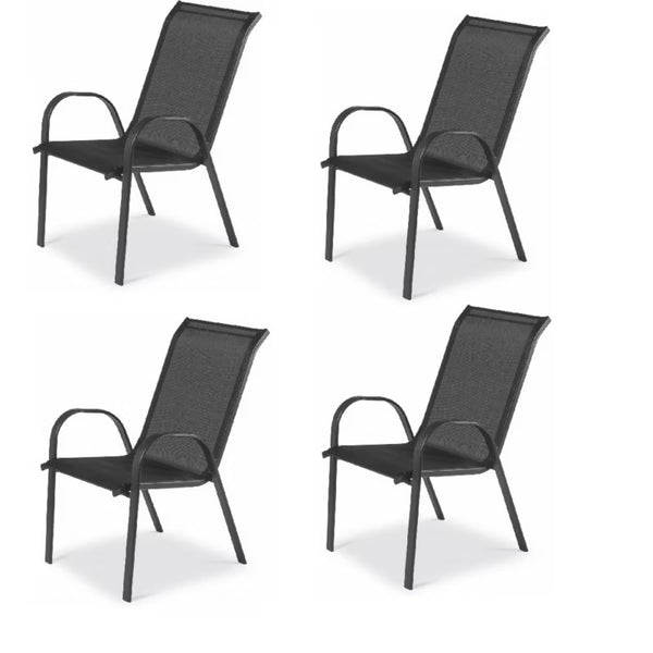 Havesæt 4 Stk FDZN 5010 55x73x91 cm Sort Metal
