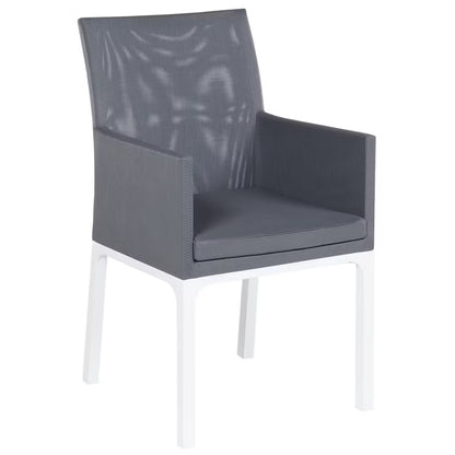 Havesæt 8 Stole Bacoli 52x62 cm Mørkegrå