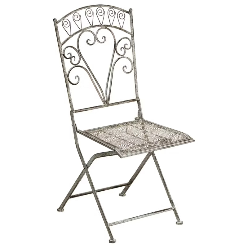 Havesæt Nurra 2 Stk. Foldbare Metal Grå