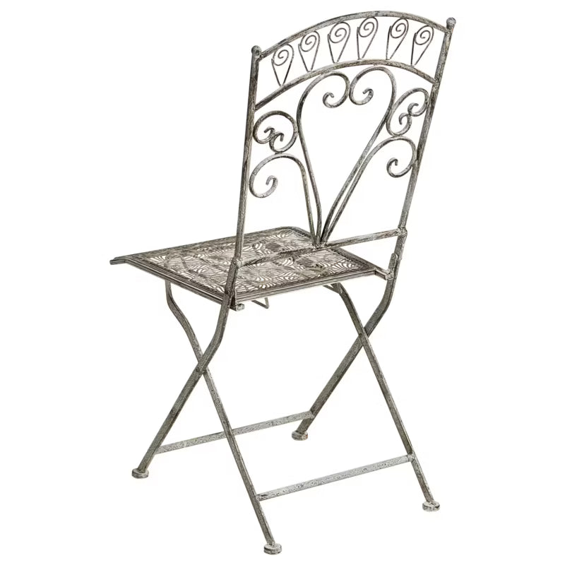 Havesæt Nurra 2 Stk. Foldbare Metal Grå