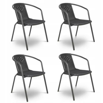 Havesæt Simple 4 Stk Grafit Stål