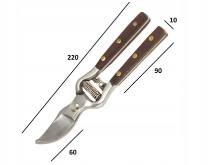 Havesaks Smedet 220 mm Træskaft