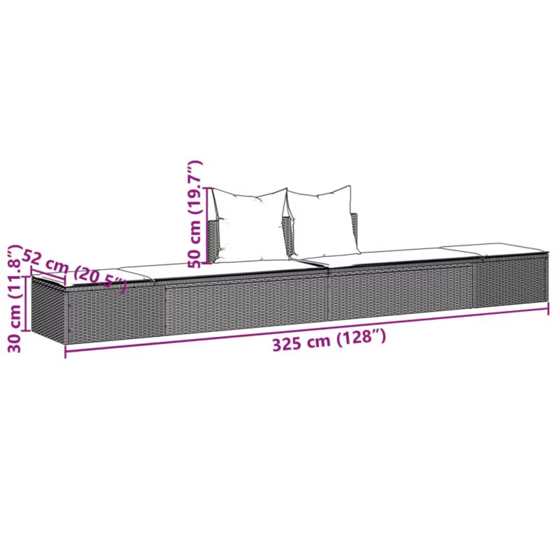 Haveseng 104x162 cm Beige Polyrattan