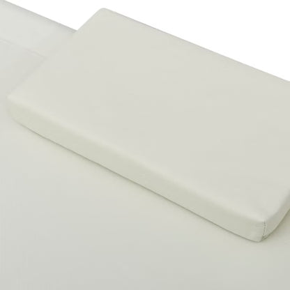 Haveseng 200x173 cm Creme Stål med Hynder