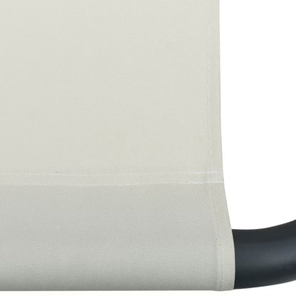 Haveseng 200x173 cm Creme Stål med Hynder