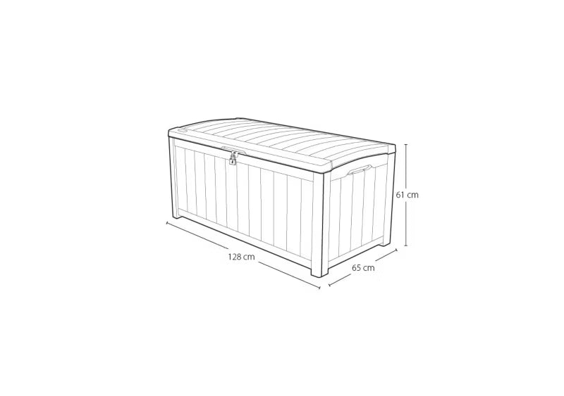 Haveskrin Glenwood 390 Liter 128x65x61 cm Brun