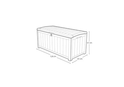 Haveskrin Glenwood 390 Liter 128x65x61 cm Brun