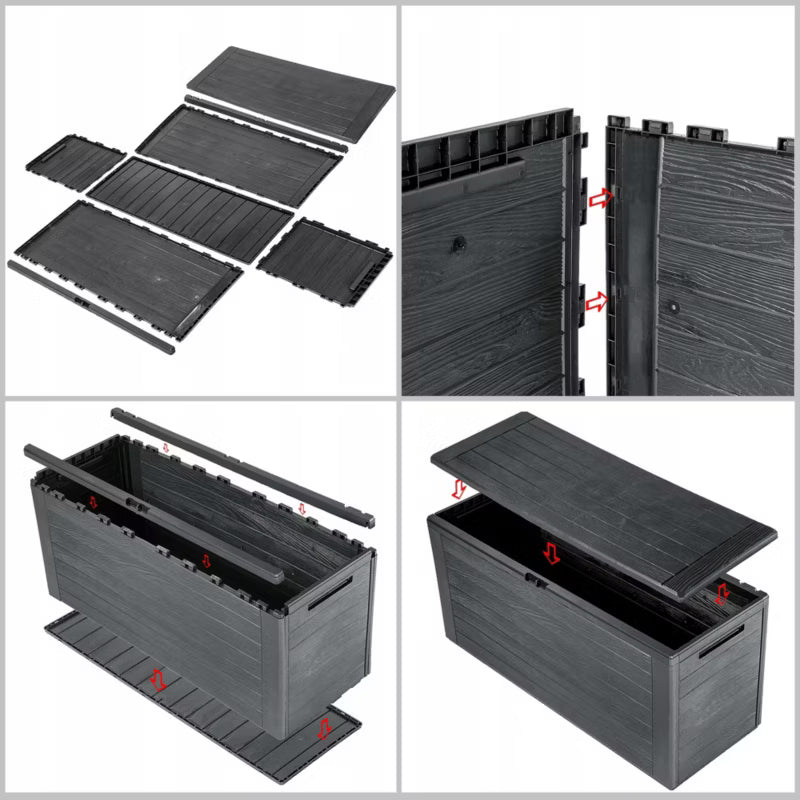 Haveskuffe 280 Liter Antracit