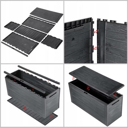 Haveskuffe 280 Liter Antracit