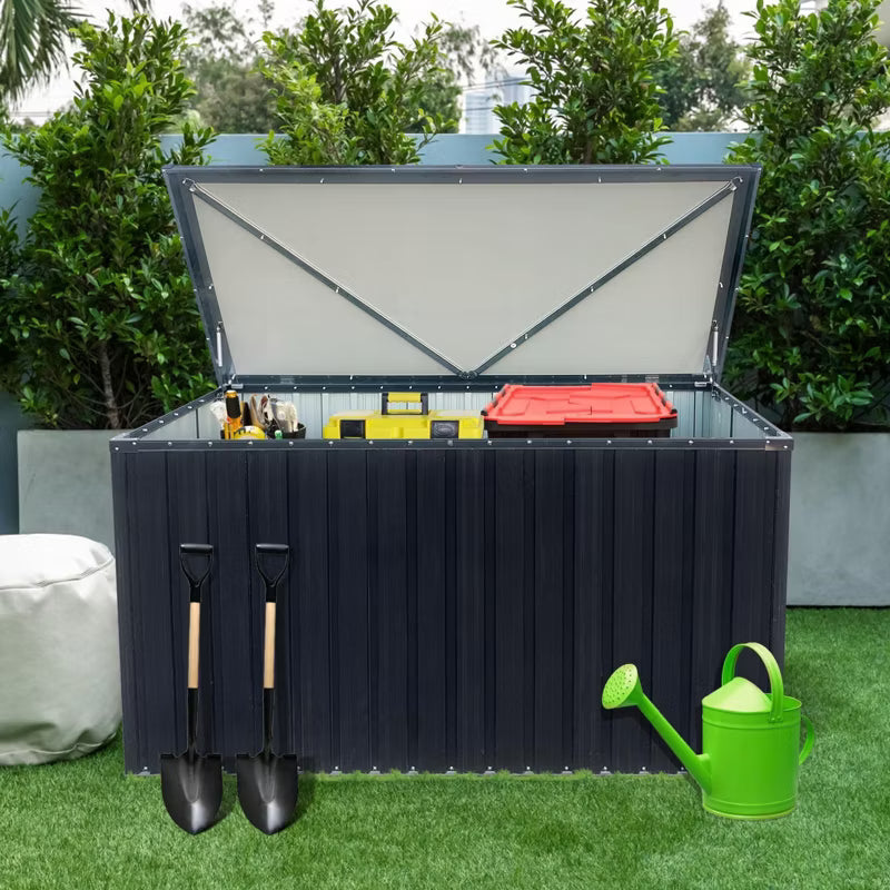 Haveskuffe Metal 183x89x94 cm 1300 Liter Grafit