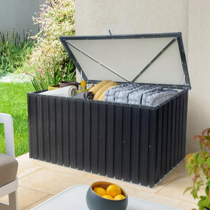Haveskuffe Metal 183x89x94 cm 1300 Liter Grafit