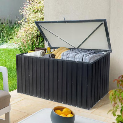 Haveskuffe Metal 183x89x94 cm 1300 Liter Grafit