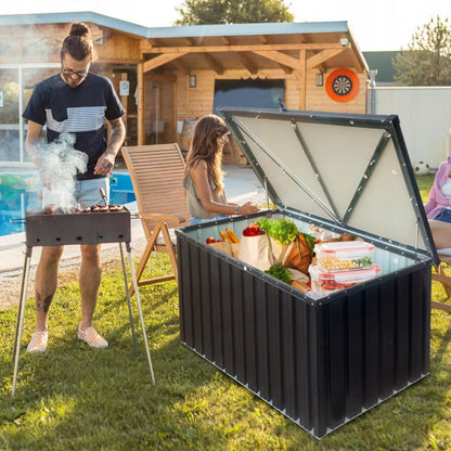 Haveskuffe Metal 183x89x94 cm 1300 Liter Grafit