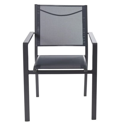 Haveslænestol Batz 56x60x86 cm Antracit Aluminium