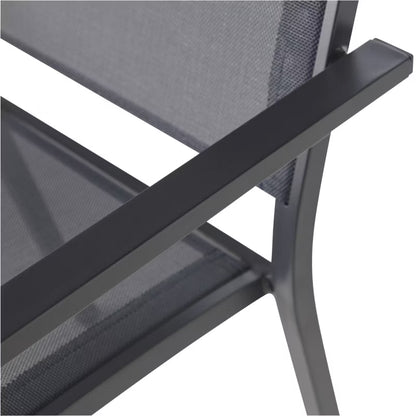 Haveslænestol Batz 56x60x86 cm Antracit Aluminium