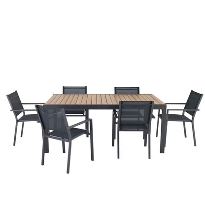 Haveslænestol Batz 56x60x86 cm Antracit Aluminium