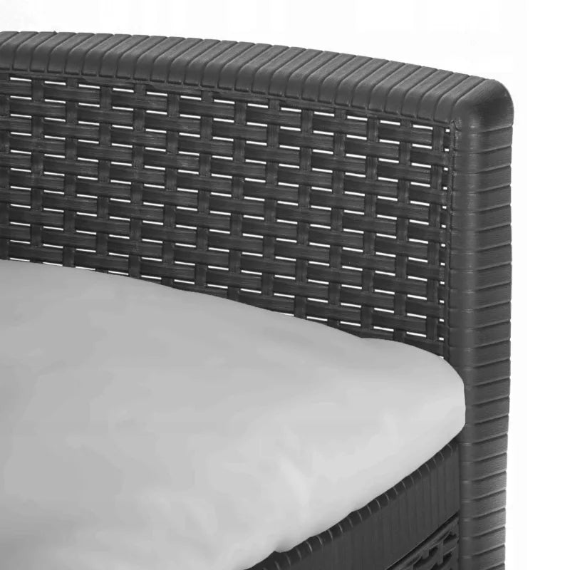 Haveslænestol Folia 60x58x89 cm Antracit med Pude