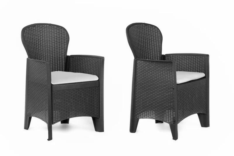Haveslænestol Folia 60x58x89 cm Antracit med Pude