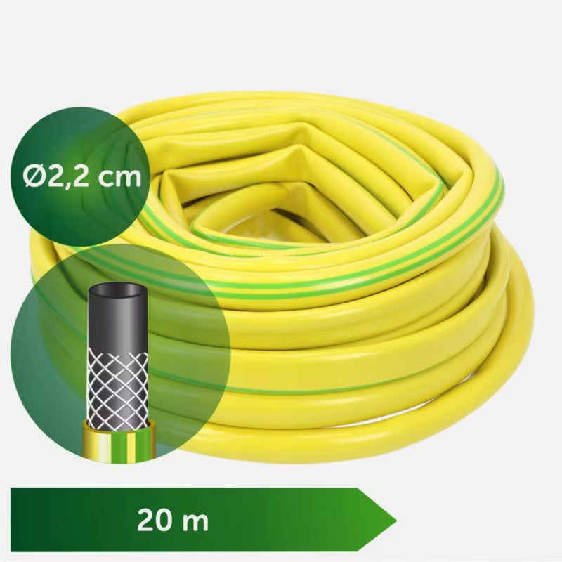 Haveslange 20 m 3/4" 3-Lags PVC