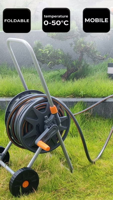 Haveslange på Slangevogn 30 m 1/2" med Sprøjtepistol