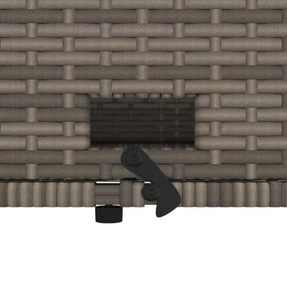 Havesofa 115x75 cm Grå Polybambus med Skammel