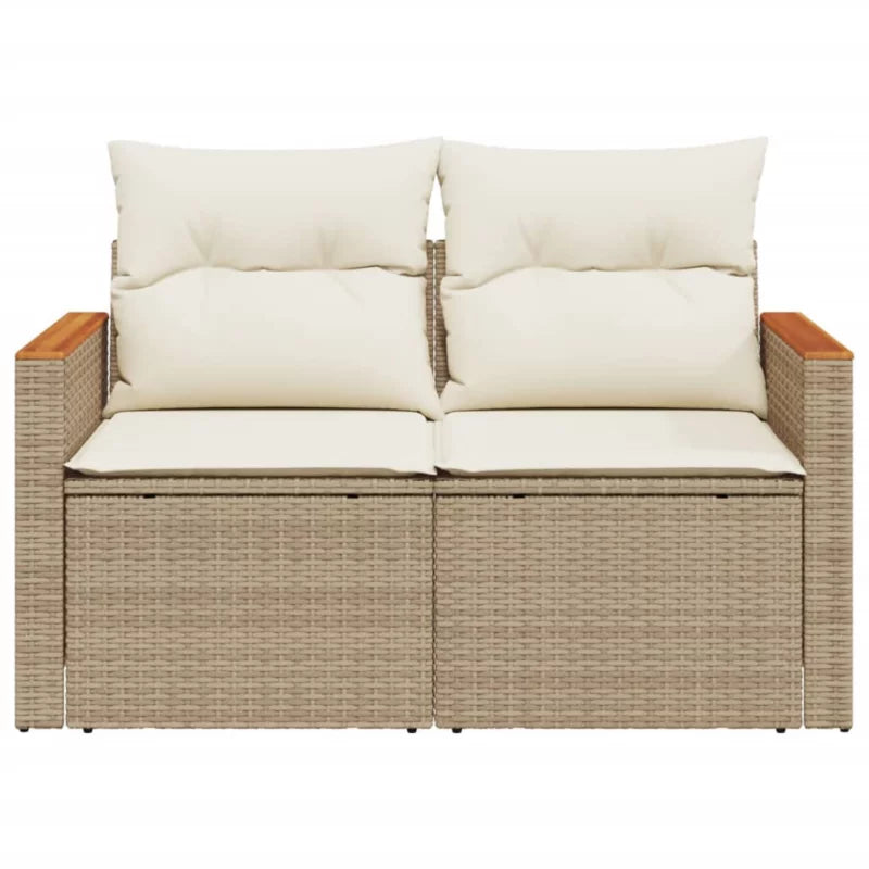 Havesofa 124x62 cm Beige Poly outdoor