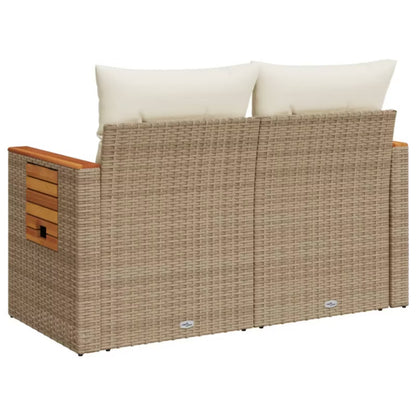 Havesofa 124x62 cm Beige Poly outdoor