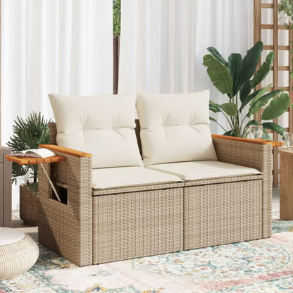 Havesofa 124x62 cm Beige Poly outdoor