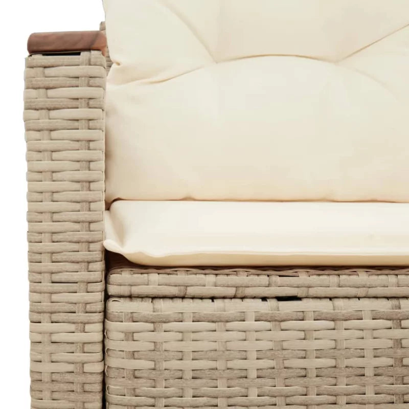 Havesofa 124x62 cm Beige Poly outdoor