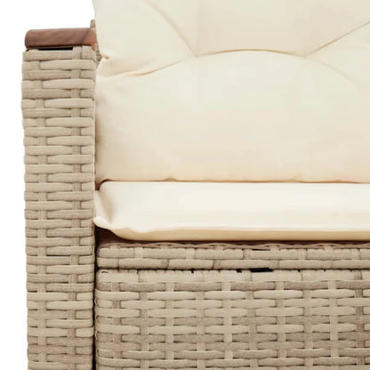 Havesofa 124x62 cm Beige Poly outdoor
