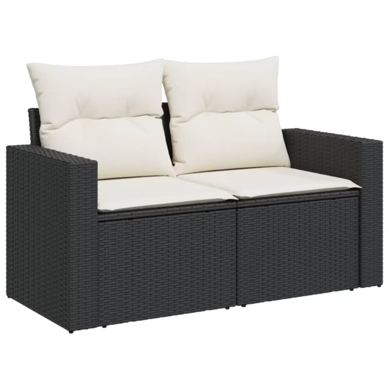 Havesofa 131x62 cm Sort Polyran