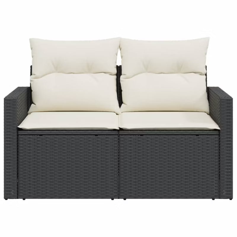 Havesofa 131x62 cm Sort Polyran