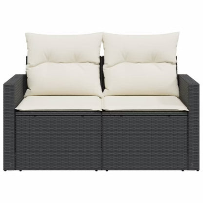 Havesofa 131x62 cm Sort Polyran