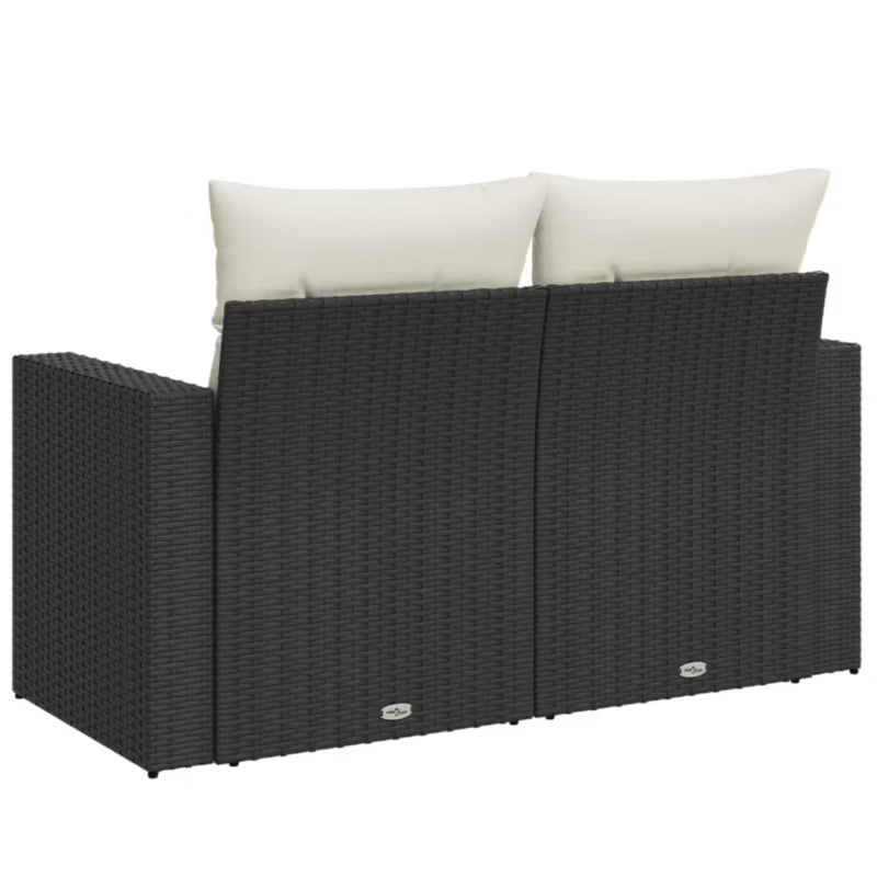 Havesofa 131x62 cm Sort Polyran