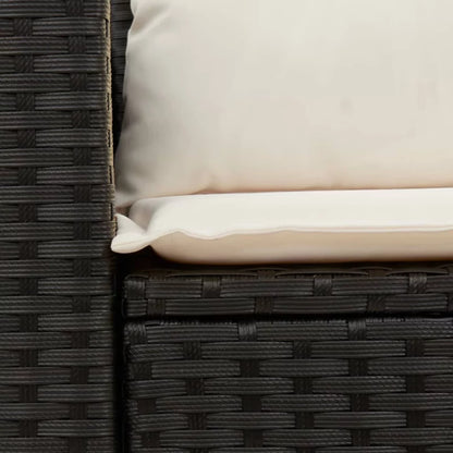 Havesofa 131x62 cm Sort Polyran